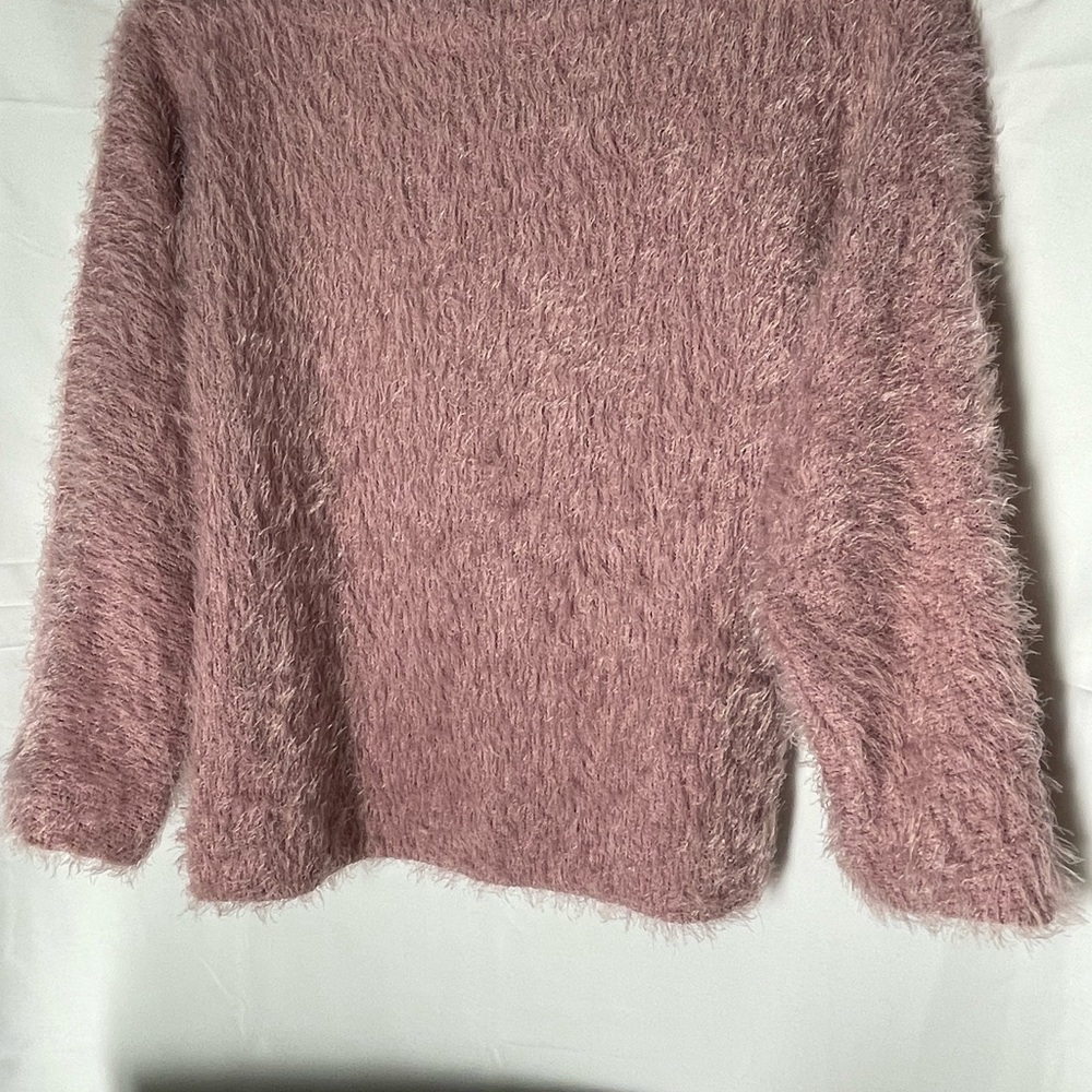 Elegant Pink Fuzzy Sweater